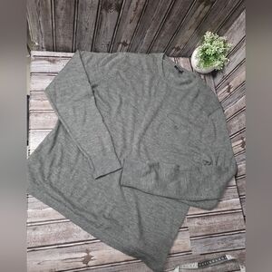 Todd Snyder 100% Cashmere Heather Gray Long Sleeve Tee